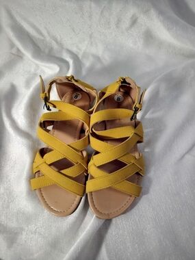 Yellow Strappy Gladiator Sandals